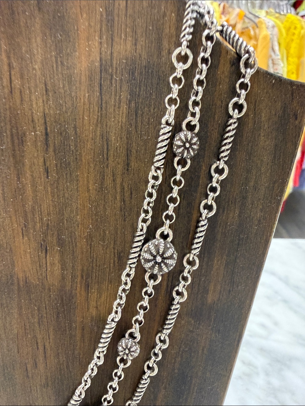 Brighton Ventura Multi Strand Silver Plated Retired Necklace - Picture 2 of 6